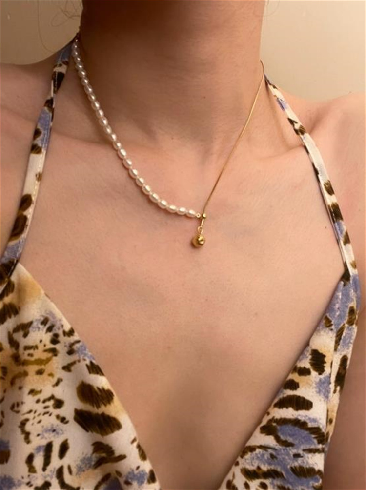 賞賛を受けるすごいですね INSスタイル 淡水真珠 真珠ネックレス 上品映え 鎖骨鎖 おしゃれな 気質