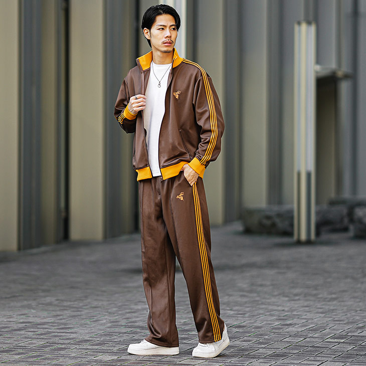 2023年冬の新作】リブ配色 サイドライントラックジャケット+ジャージ  