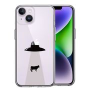 iPhone 14 Plus 側面ソフト 背面ハード ハイブリッド クリア ケース UFO キャトルミューティレーション