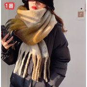 秋冬新作  スカーフ  保温 ファッション小物 虹格子スカーフ レディース用マフラー 高級感  INS
