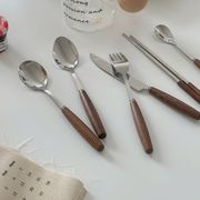 ins  木製  スプーン  フォーク   箸  韓国風   食事用  インテリア  撮影道具