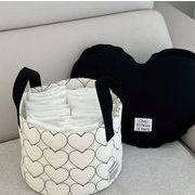 大容量 韓国風  収納袋  赤ちゃん  ハンドバッグ  ハート型   おむつ袋  トートバッグ  2色