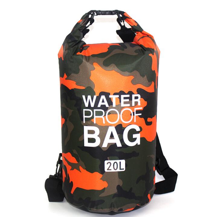 バッグバッグ 旅行 迷彩防水バッグ 防水バッグ 迷彩バッグ 防水バケツ 漂流バッグ 軽量 ショルダーバッグ
