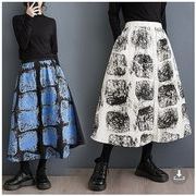 【秋冬新作】ファッションスカート♪ホワイト/ブルー2色展開◆