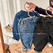 2024春新品 ベビー服  韓国風子供服 男女兼用 ジーパン ロングパンツ パンツ ズボン ins 3色