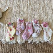 ins 新作 韓国風子供服   ベビー服 靴下   子供靴下  赤ちゃん    ソックス  ベビー靴下 5足入り