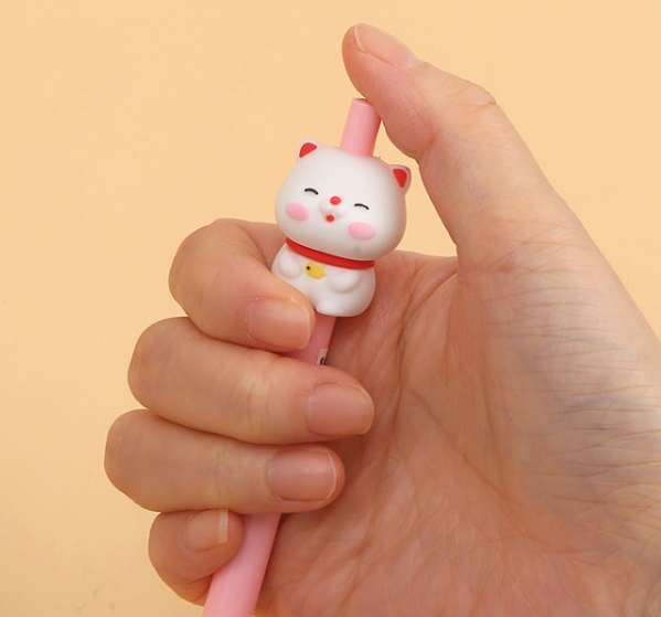 創意文具 中性ボールペン ねこ ペン 筆記用具 サインペン 猫 0.5mm 2色