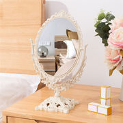 手頃な価格  寝室 レトロ デザインセンス プリンセス鏡 両面鏡 化粧鏡  卓上鏡 回転グルーミング鏡