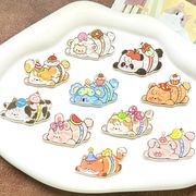 アクリルデコパーツ DIY素材 貼り付けパーツ デコ素材 バッグ手芸材料衣類と靴帽子アクセサリーパーツ