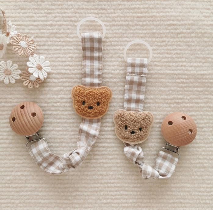 INS 大人気 クマ 木製ラトル   防ぎ   木質おもちゃ  赤ちゃん   おしゃぶりチェーン   ベビー用品