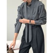 2024年新作  設計感 長袖  トップス  通勤  シャツ ブラウス