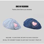 帽子　レディース 　アウター　ベレー帽　韓国風　デニム　カジュアル　2色