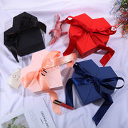 【ギフトボックス】ハート　プレゼント　ボックス　箱　包装　リボン　バレンタインデー　パッケージ