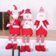 クリスマス紅白の長い脚の座り方人形のぬいぐるみの置物サンタクロースのデパートのホテルのクリスマスの装