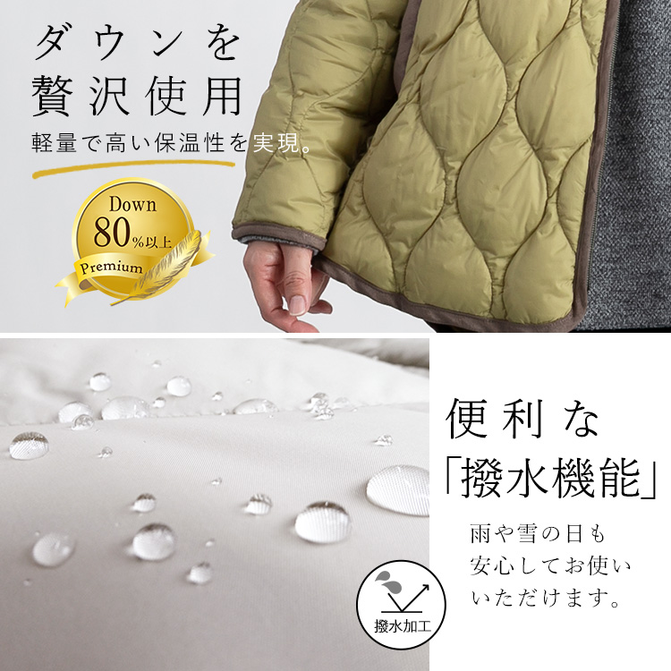 軽量ダウンジャケット ダウン パイピング ダウン80％ dawn
