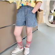 2024夏新作  韓国風子供服  ベビー服   ジーンズ  ショートパンツ  ボトムス  デニム   ズボン
