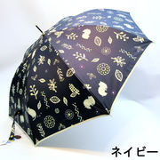 【晴雨兼用】【長傘】遮光率＆UVカット率96％以上！kasvi&CAT柄大判ジャンプ傘