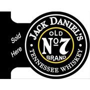 JACK DANIEL'S No.7 ラウンド フランジ サイン 看板 メタル ブリキ 垂直 壁面 店舗 ジャックダニエル