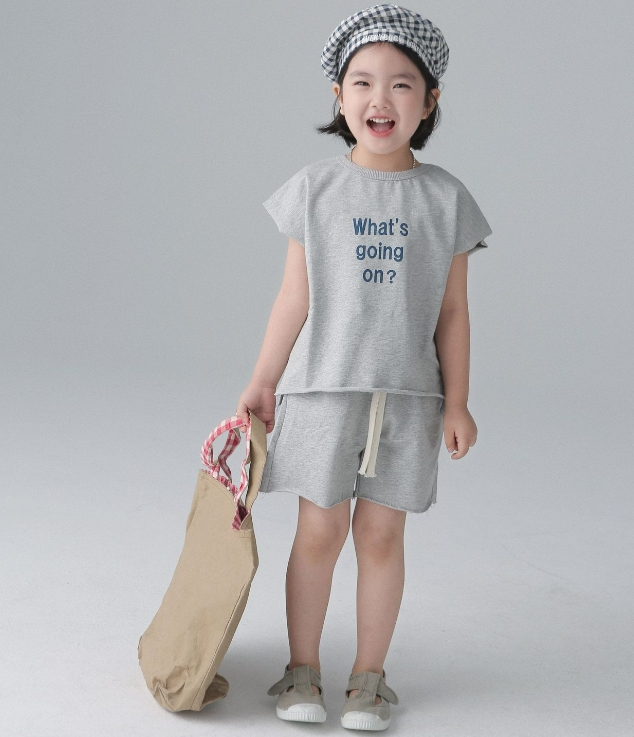 ins 夏新作  韓国風子供服  ベビー服  Tシャツ+ズボン  カジュアル  セット 3色