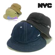 NYCライセンスデニム×コットンリバーシブルメトロハット　ヤング帽子