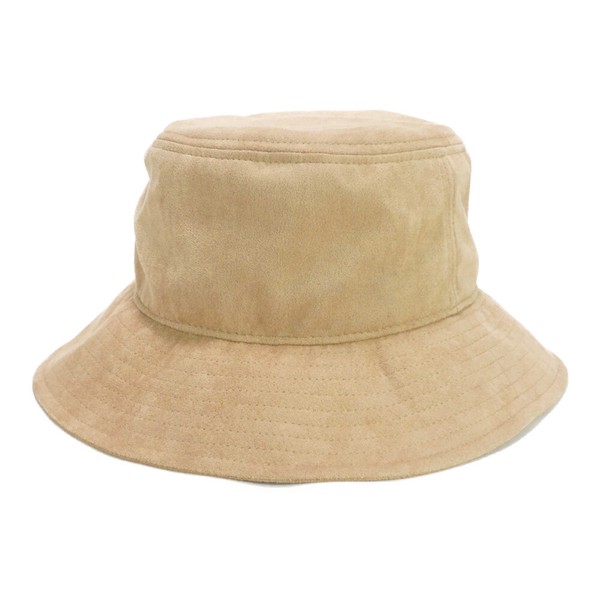 　スエードツバ広ブリムバケットハット（7cm）　ヤング帽子