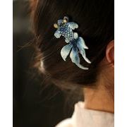 2024 新ヘアアクセサリー鯉ヘアクリップ頭飾り女の子ヘアクリップ絶妙な刺繍サイドクリップ女性