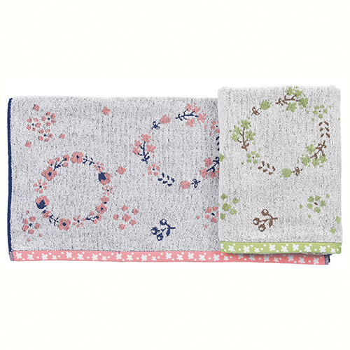 【弊社オリジナル商品】無撚糸ジャガードバスタオル　クッカ