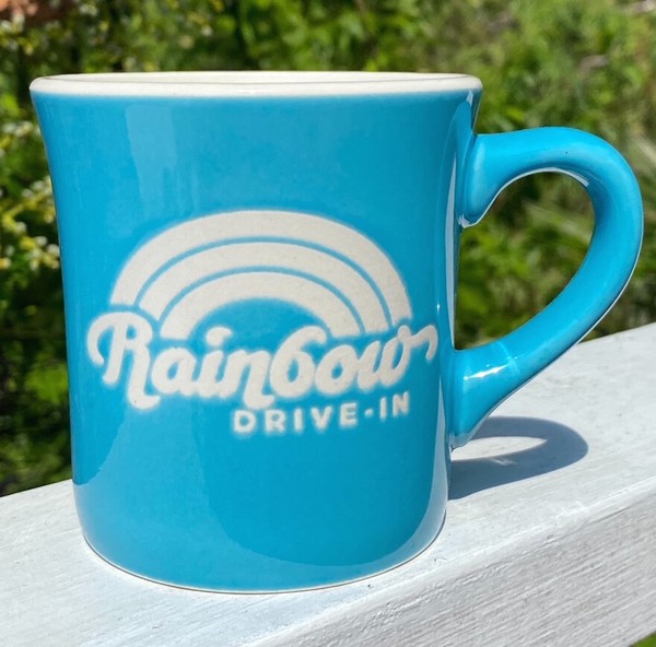 Rainbow DRIVE-IN オリジナルロゴ　マグカップ ブルー