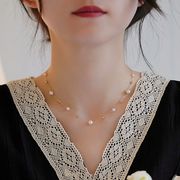 天然淡水真珠のネックレス 女性 ファッションチョーカー 真珠のペンダント 鎖骨チェーン