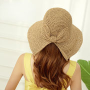 帽子女性夏帽子シンプルな弓帽子ショッピング旅行日よけ帽