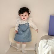 2024春新作 韓国風  子供服   ベビー服 女の子  タンクトップワンピース  3色 73-100cm