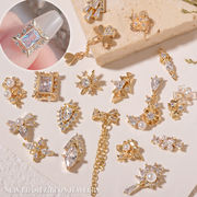 ネイルジュエリー ネイルパーツ メタルパーツ ストーン 花 フラワー 蝶結び パール付き ペンダント