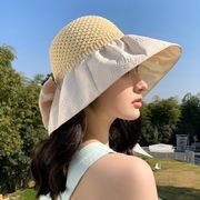 帽子 レディース UVカット 紫外線カット 日焼け防止 日よけ つば広帽子 調整可能 旅行 アウトドア 小顔効果