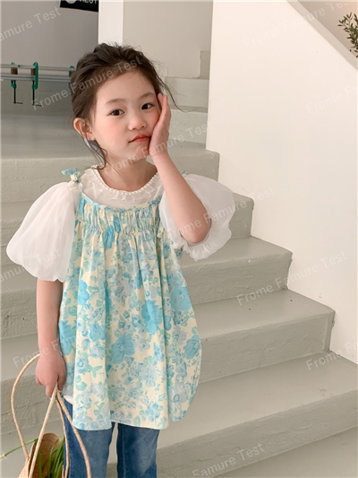 子供服　キッズ　女の子 トップス　スカート フローラル　ファッション　韓国風　夏 おしゃれ　