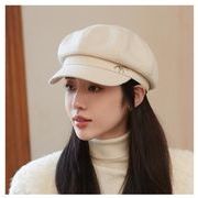 2023 帽子 キャスケット レディース ハンチング 小顔効果 暖かい シンプル アウトドア 秋冬 おしゃれ