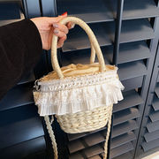 大人用バッグ・かわいい・草編み・ショルダーバッグ・2色・新款・肩掛け /斜め掛けバッグ