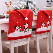 クリスマスの飾り、漫画の創造的なサンタクロースの椅子カバー、リネン椅子カバー、家具の装飾