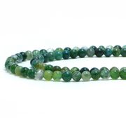 モスアゲート【丸玉】4mm～5mm【天然石 ビーズ パワーストーン】