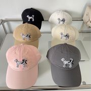 帽子　キャップ　野球帽　リボン　犬　レディース　韓国ファッション　バレエコア