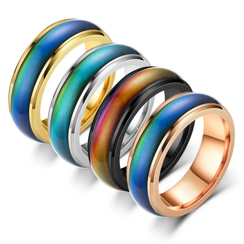 ステンレス鋼 指輪 色が変わります 指輪 メンズリング レディースリング カップルリング アクセサリー