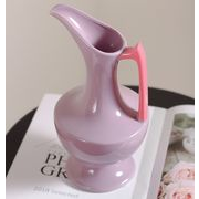 バイカラー　面白い デザイン性強い 花瓶  手作り 可愛い 花器 装飾花瓶 装飾 陶器