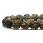 スモーキークォーツ【カット】10mm【天然石 ビーズ パワーストーン】