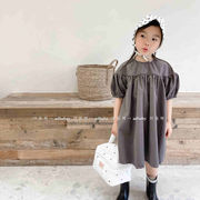 韓国の子供服、2024年の新しいスタイル、女の子の韓国の夏服、綿のドレス