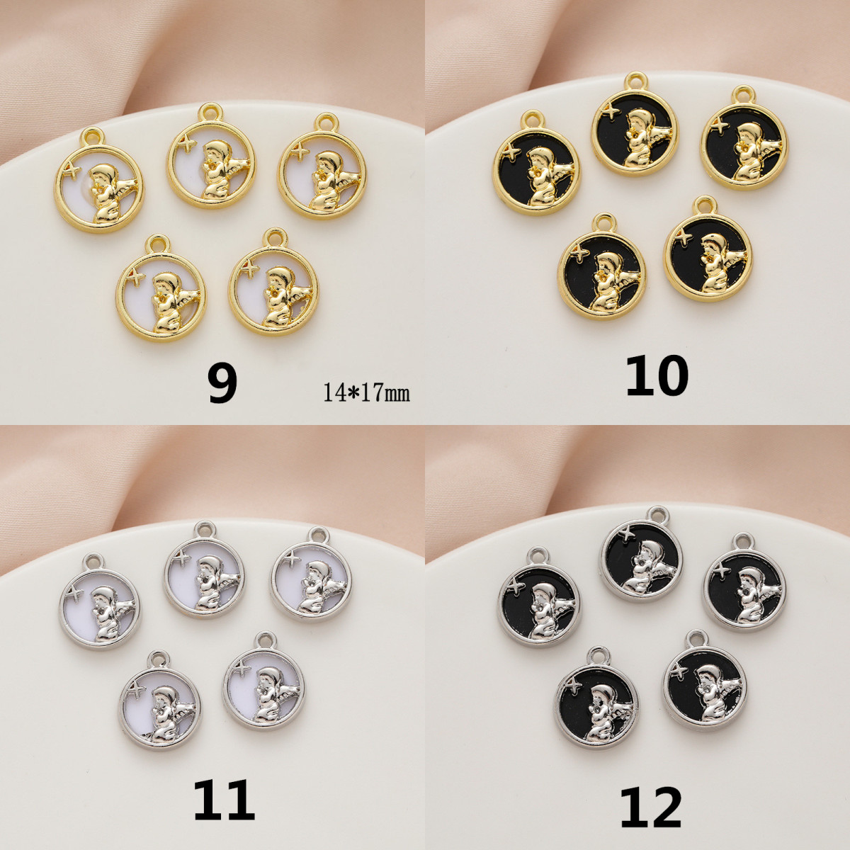 クローバー チャーム 天使 ハンドメイド ハート アクセサリー