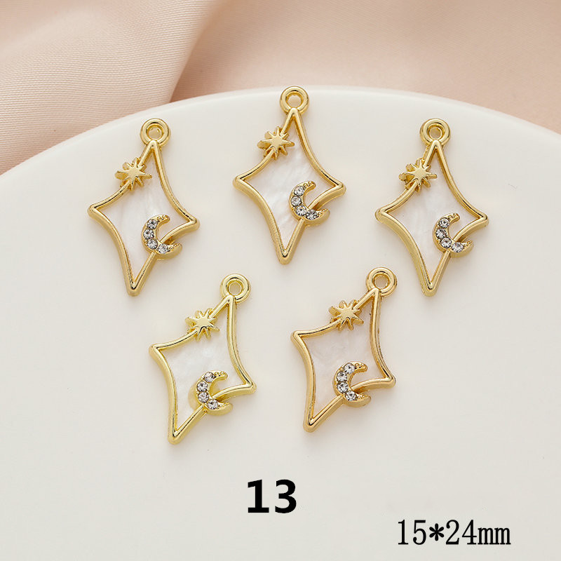クローバー チャーム 天使 ハンドメイド ハート アクセサリーパーツ 星 