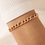レトロ シンプル チェーンブレスレット パンク 金属 チェーンブレスレット 合金ブレスレット