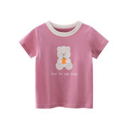 子供服卸売の韓国版2024年夏半袖Tシャツ新しい女の子のベビー服
