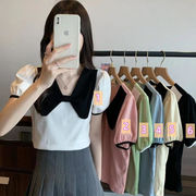 2022春夏新作 トップス 女 レディース 半袖 シャツ ブラウス インナー 6色