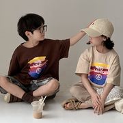 子供服　90~150cm　オーバサイズキッズTシャツ　男女兼用　韓国キッズ服