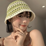 バケットハット　帽子　デザイン　韓国ファッション　紫外線対策　春夏　バイカラー